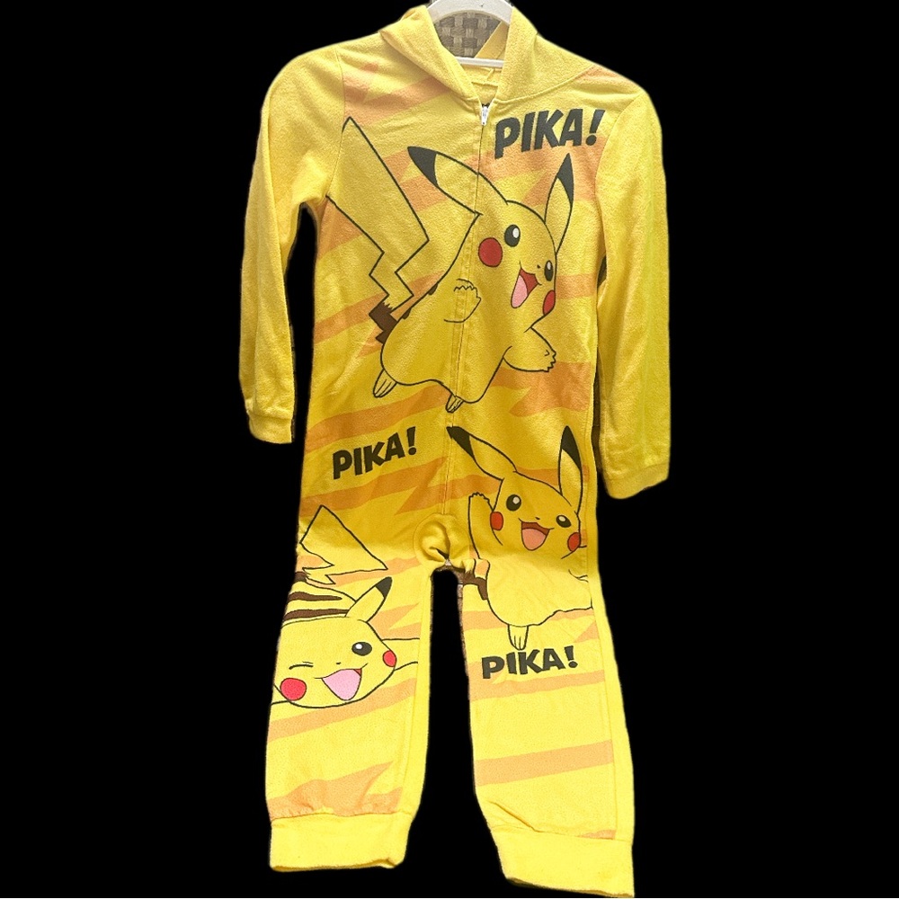 Yellow Pikachu Kids Pajamas size M